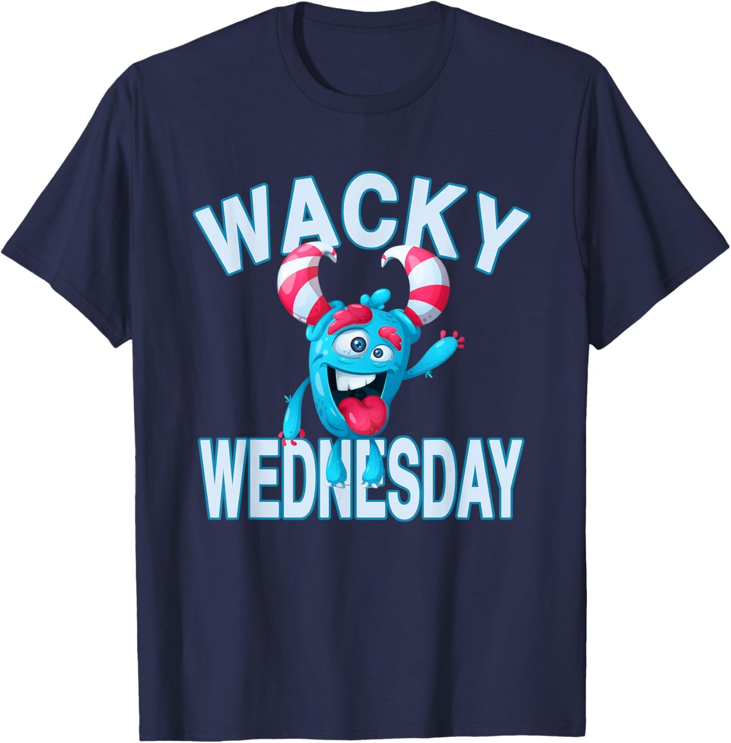 Wacky Wednesday Kids and Teachers | Mismatch Day Spirit Week T-Shirt - T-Shirt | Navy