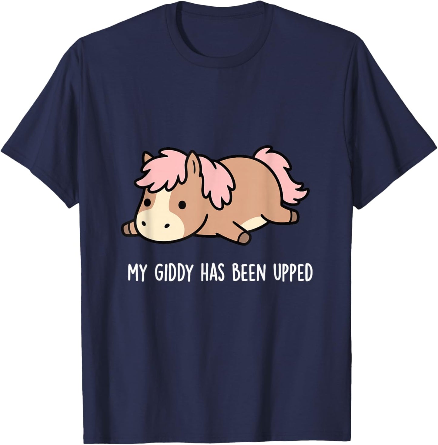 Funny Horse Meme Kawaii Sarcastic Humor Women Girls T-Shirt - T-Shirt | Navy