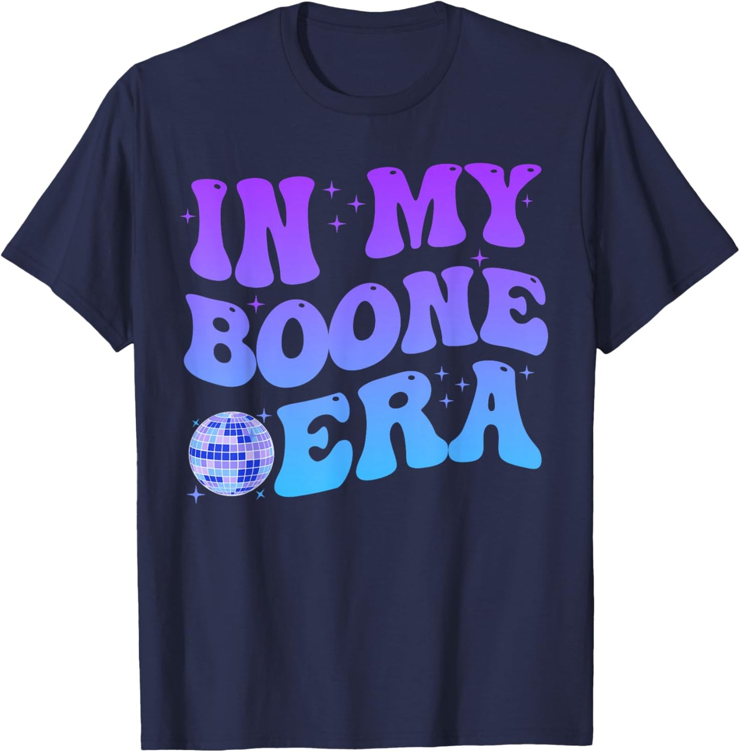 in My Boone Era Funny Boone Heart Men Women Kids Groovy T-Shirt - T-Shirt | Navy
