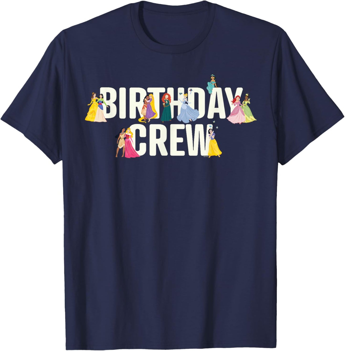 Disney Princess Squad Birthday Crew Matching Birthday Party T-Shirt - T-Shirt | Navy