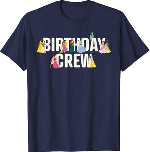 Disney Princess Squad Birthday Crew Matching Birthday Party T-Shirt - T-Shirt | Navy