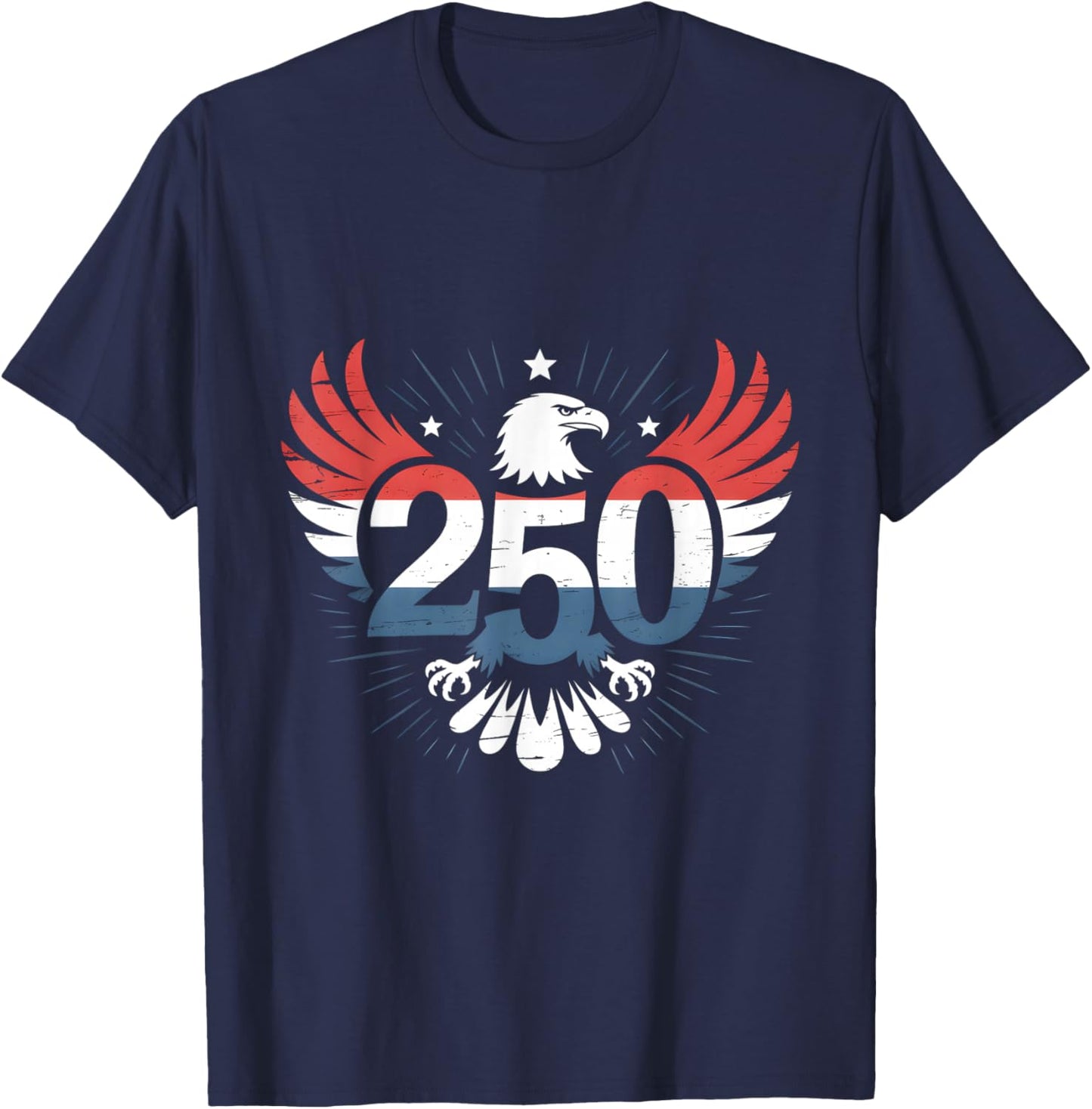 250 Years of Independence | American 1776–2026 Patriotic T-Shirt - T-Shirt | Navy