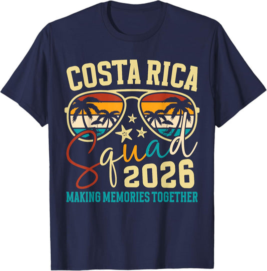 Costa Rica Vacation Squad 2026 Family Vacation Trip Matching T-Shirt - T-Shirt | Navy