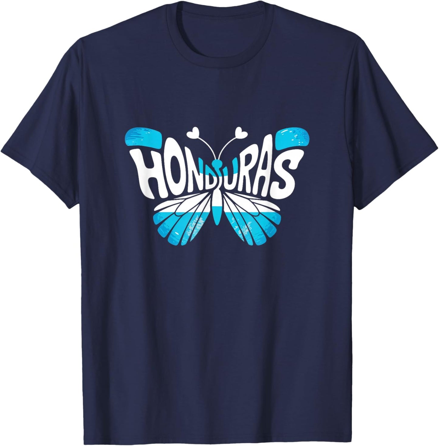 Honduras Butterfly - Honduran Flag Colors Souvenir T-Shirt - T-Shirt | Navy