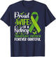Proud Kidney Transplant Survivor Wife Kidney Recipient Wife T-Shirt - T-Shirt | Navy