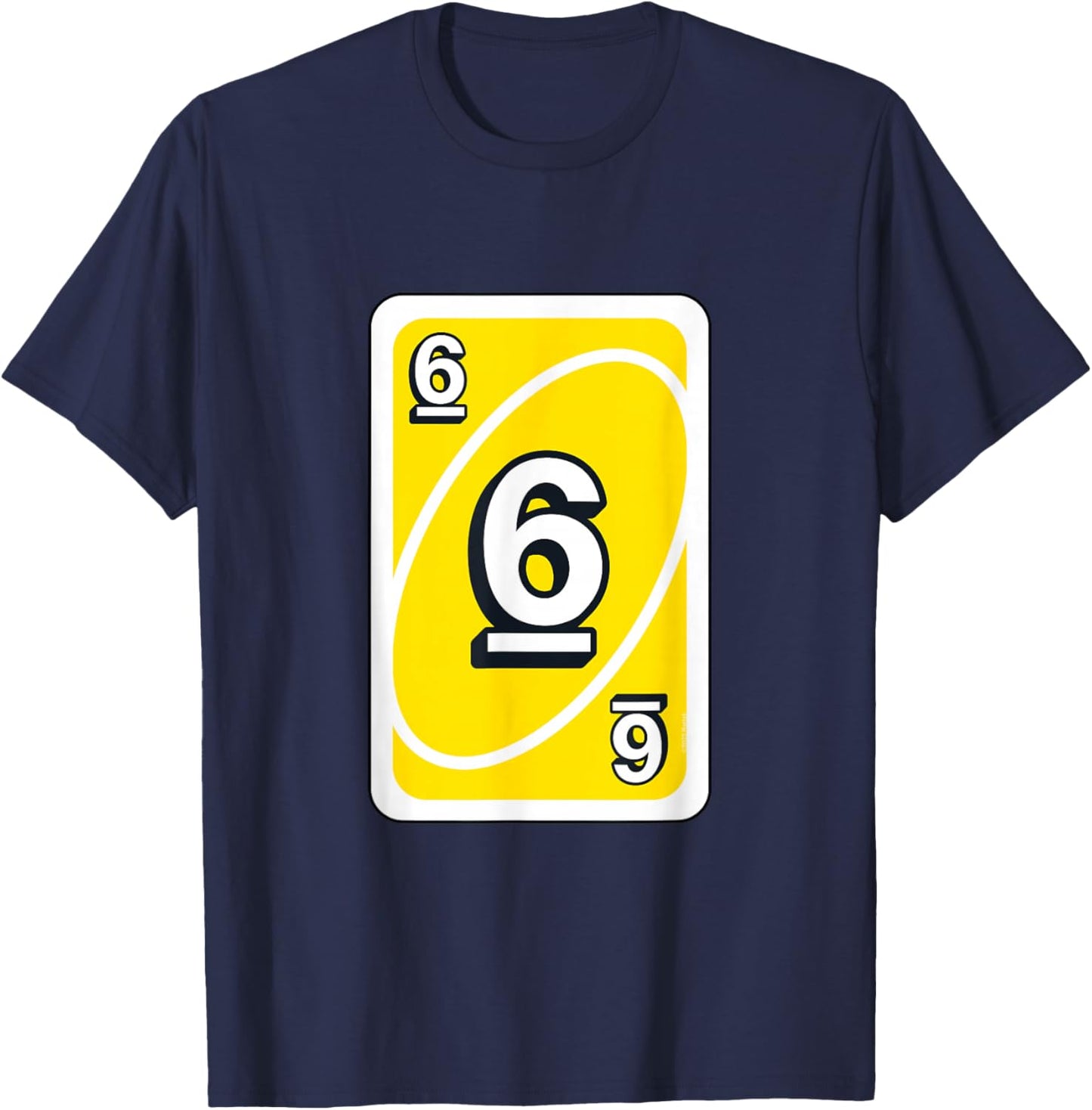 UNO Halloween Yellow 6" Card T-Shirt - T-Shirt | Navy