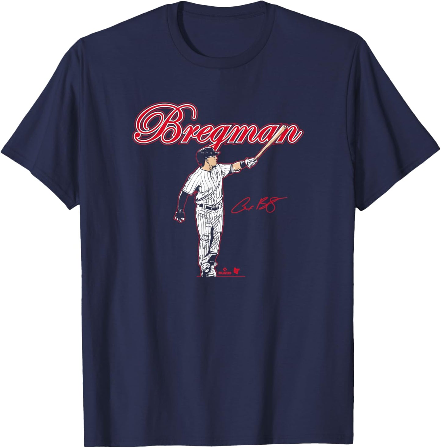 Alex Bregman - Slugger Swing - Chicago Baseball T-Shirt - T-Shirt | Navy