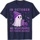 Halloween Boo Rett Syndrome Awareness in October Purple T-Shirt - T-Shirt | Navy