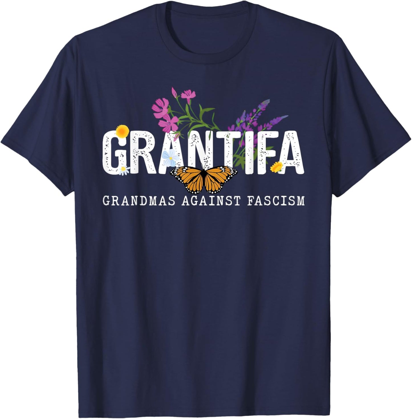Grantifa Grandmas Against Fascism Women T-Shirt - T-Shirt | Navy