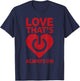 Electrician Valentine Love That’s Always On v4 Red T-Shirt - T-Shirt | Navy