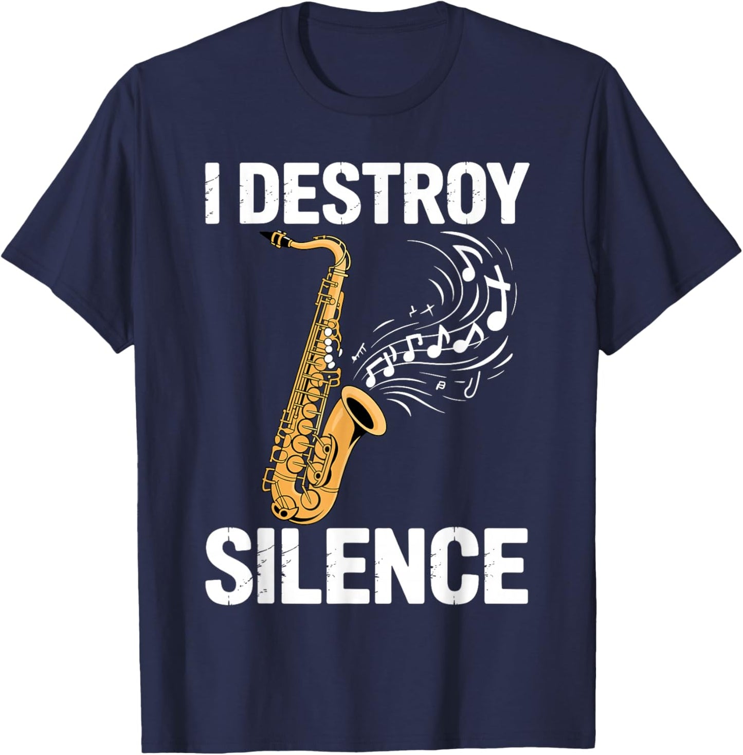 Funny Saxophone Design Women Sax Saxophone Player T-Shirt - T-Shirt | Navy