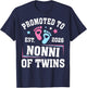 Promoted to Nonni Est 2026 of Twins Gender Reveal T-Shirt - T-Shirt | Navy