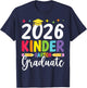 Kindergarten Graduate 2026 Preschool Graduation Kid Boy Girl T-Shirt - T-Shirt | Navy