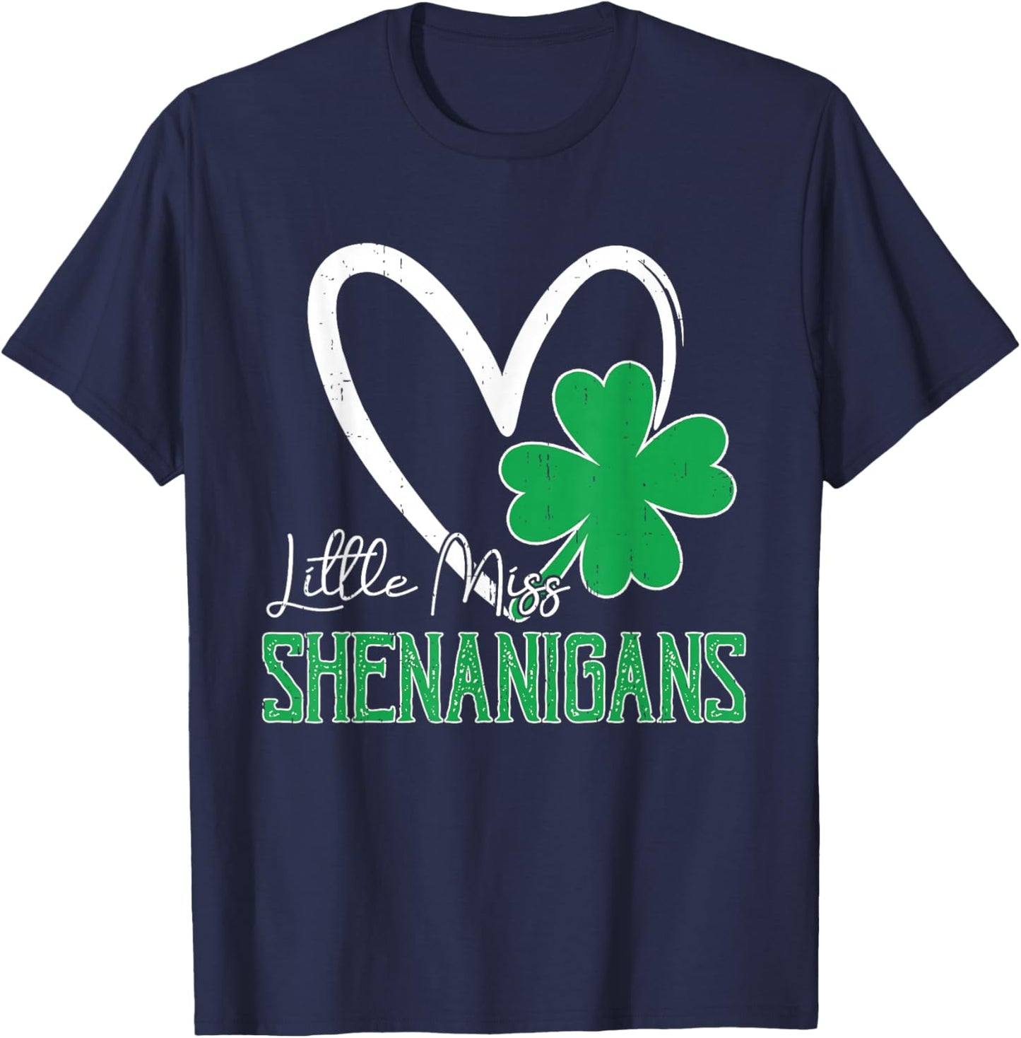 Cute Miss Shenanigans St Patrick's Day Kids Girls Toddler T-Shirt - T-Shirt | Navy