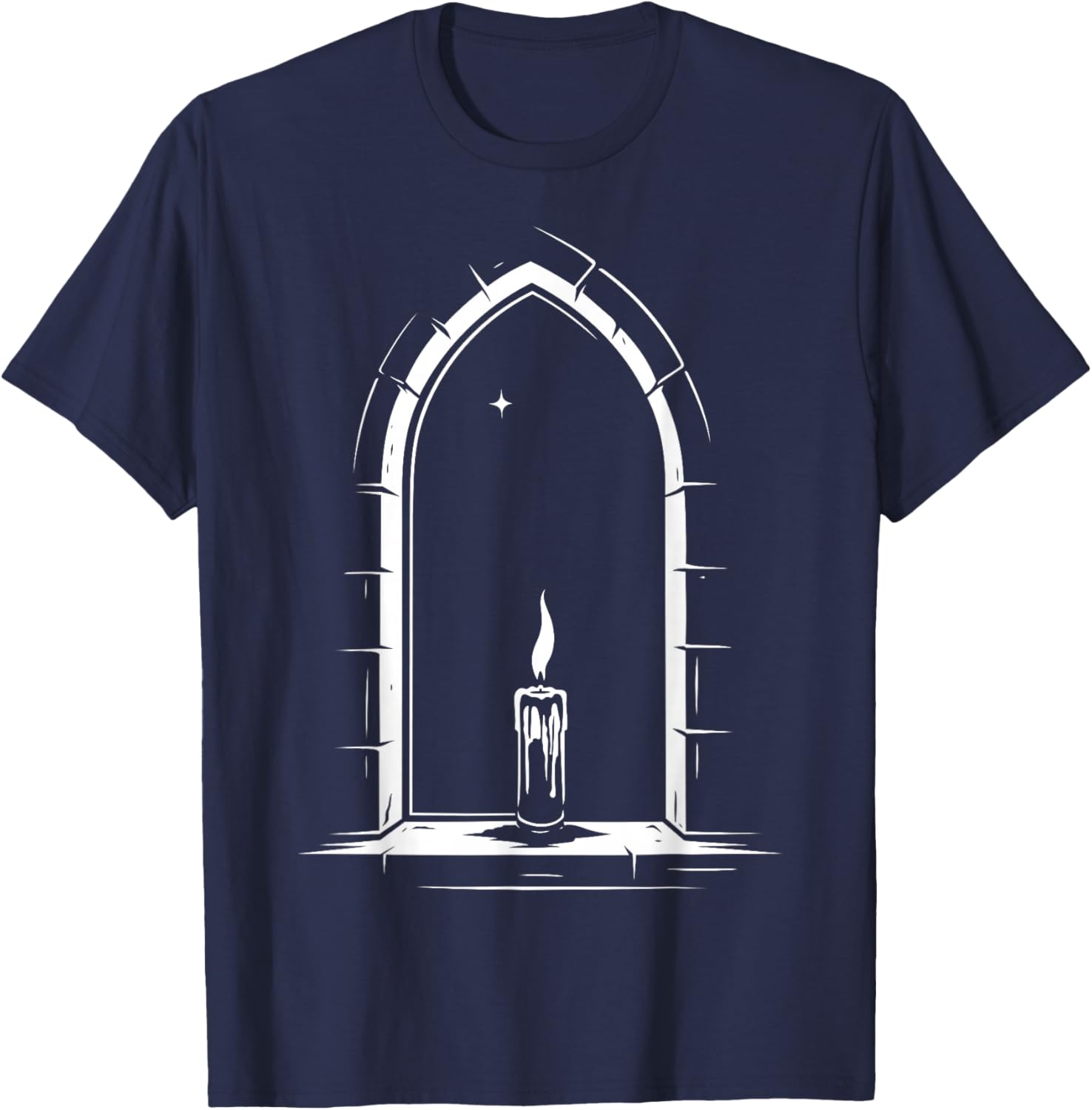 Imbolc Candle Symbol Seasonal Light Motif Pagan Festival T-Shirt - T-Shirt | Navy