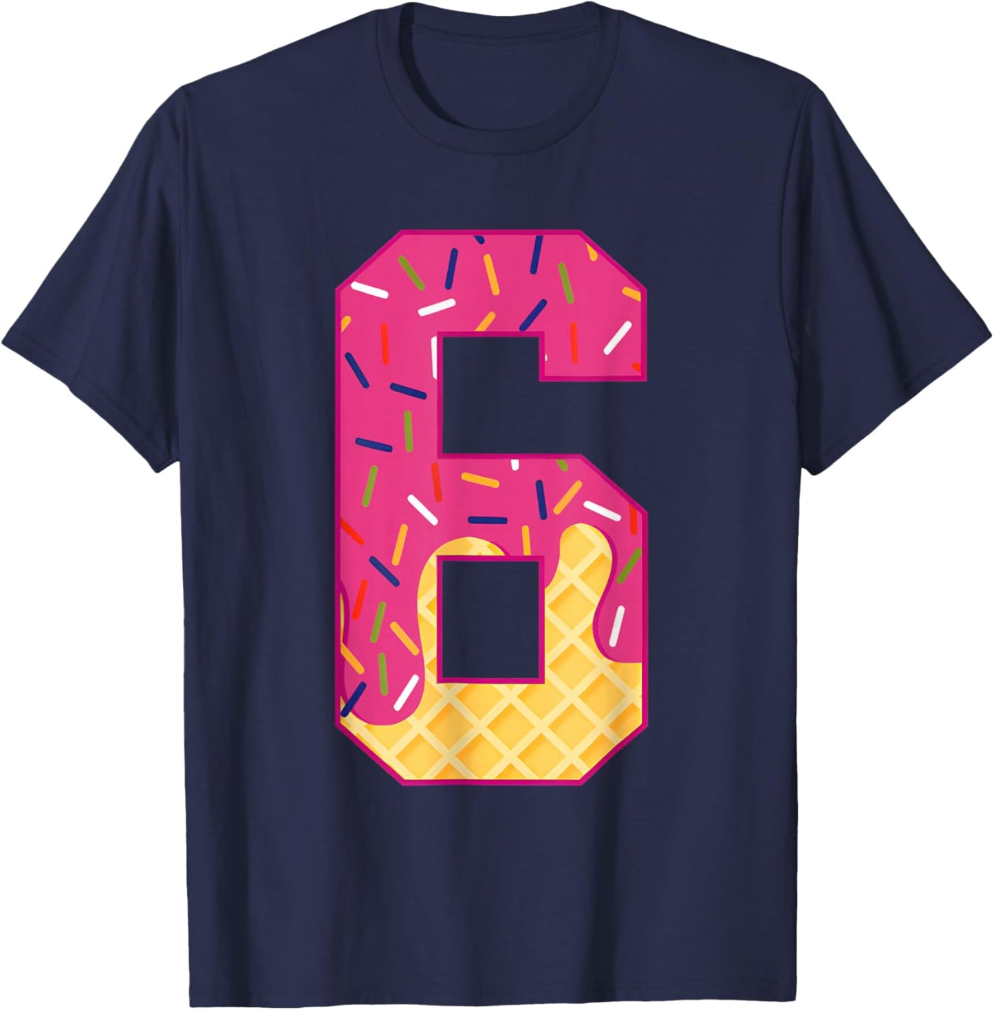 Number 6 Ice Cream Drip 67 Meme Couple Halloween Costume T-Shirt - T-Shirt | Navy