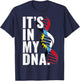 Antigua and Barbuda Roots Flag Fingerprint Graphic Patriotic T-Shirt - T-Shirt | Navy