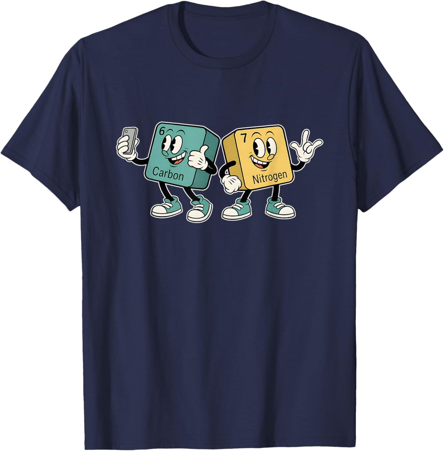 67 Science Shirt - Carbon Nitrogen 6-7 T-Shirt - T-Shirt | Navy