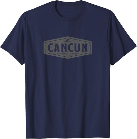 Cancun Mexico Souvenir Retro Beach Vintage T-Shirt - T-Shirt | Navy