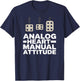 Analog Heart Manual Attitude Stick Shift Driver T-Shirt - T-Shirt | Navy