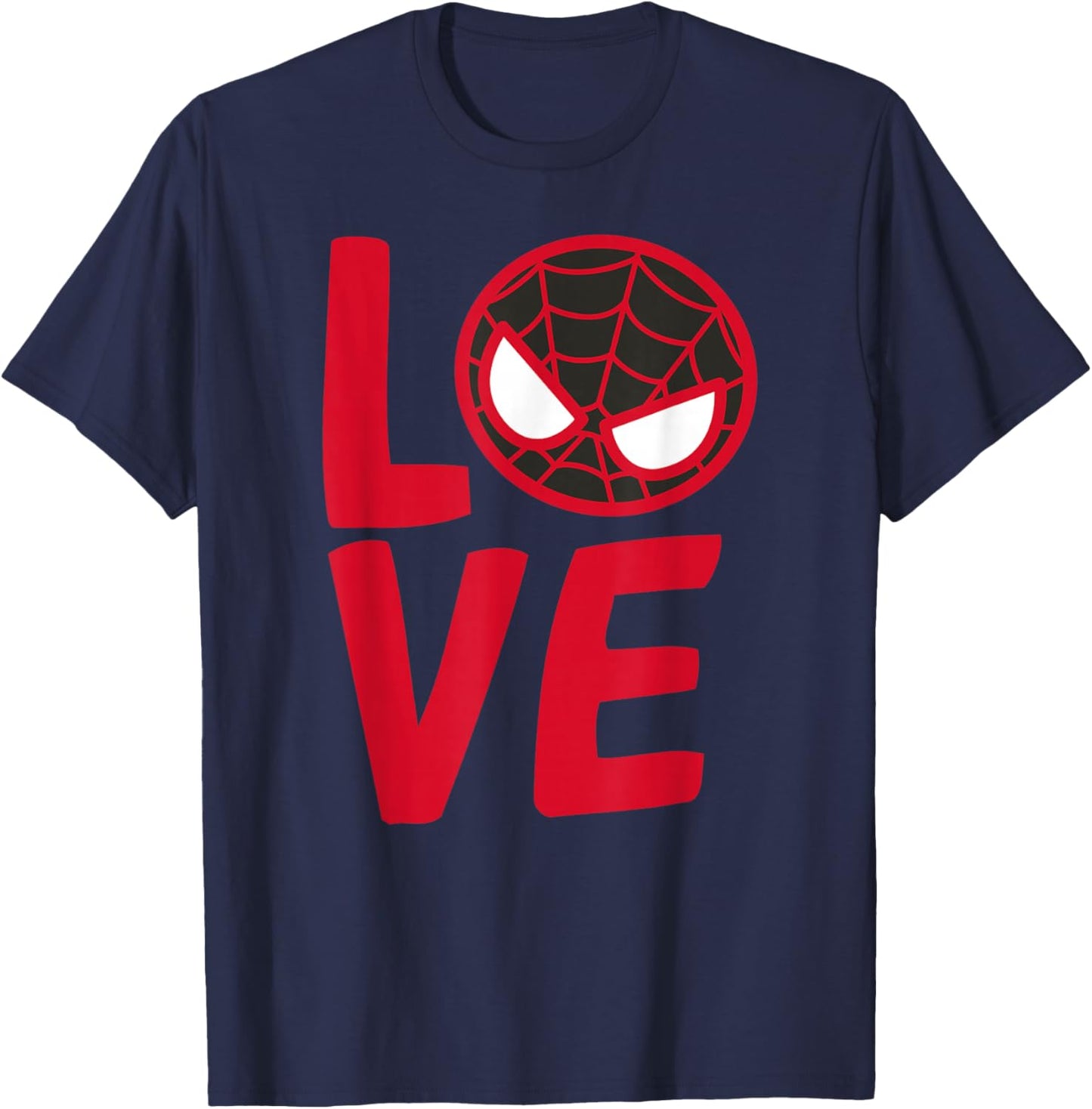 Marvel Kawaii Valentine's Day Miles Morales Spidey Love T-Shirt - T-Shirt | Navy