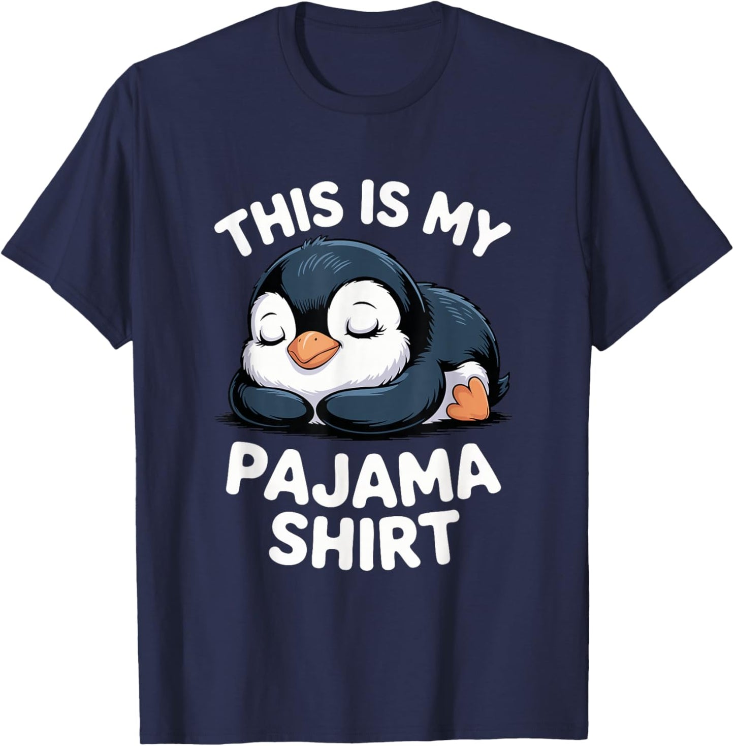 This is My Pajama Sleeping Penguin T-Shirt - T-Shirt | Navy