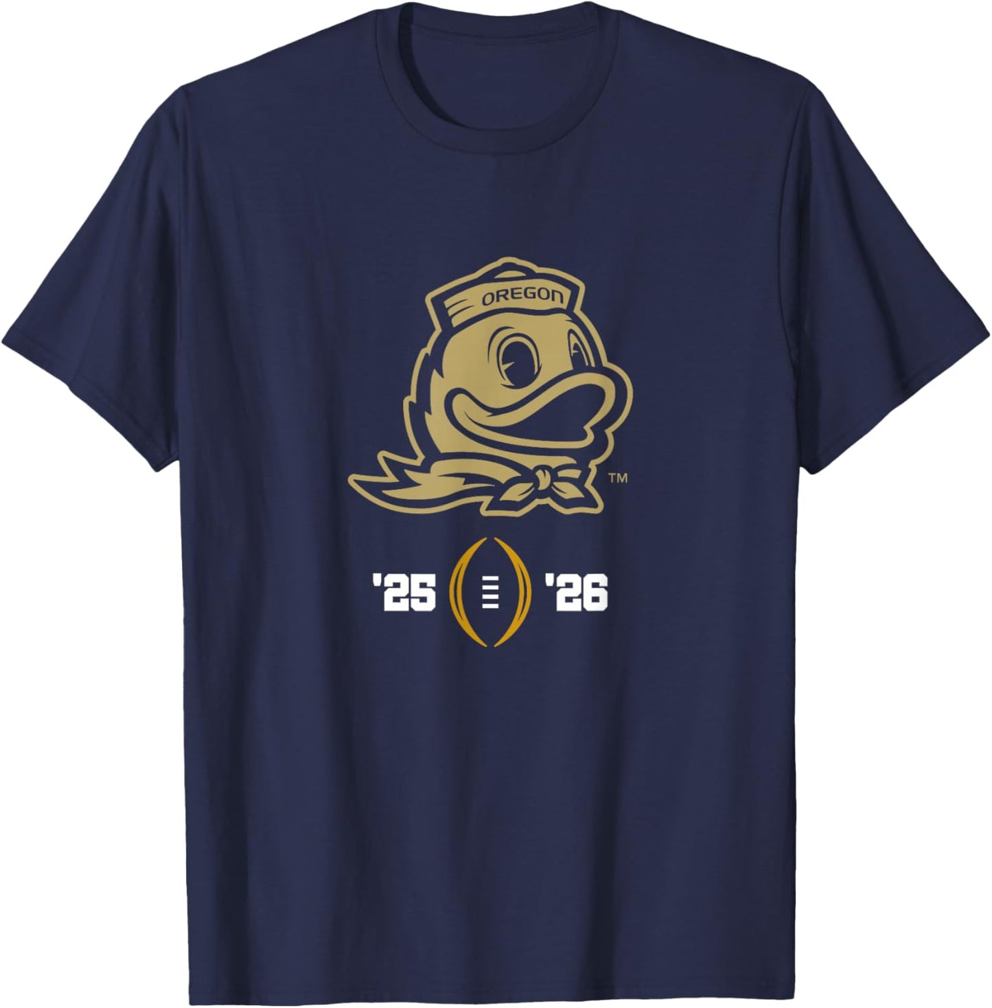 Oregon Ducks 2025-26 College Football Playoff Logo T-Shirt - T-Shirt | Navy