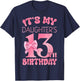 It's My Daughter's 13th Birthday Girl Pink Party Themes T-Shirt - T-Shirt | Navy
