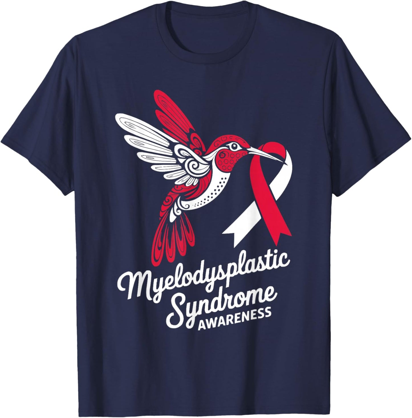 Myelodysplastic Syndrome Blood Cancer MDS Awareness T-Shirt - T-Shirt | Navy
