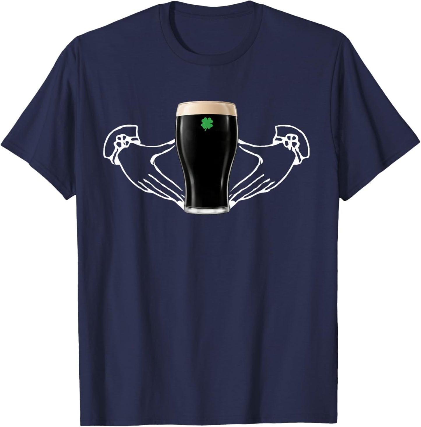 St Patrick's Day Claddagh Shamrock Beer Women T-Shirt - T-Shirt | Navy