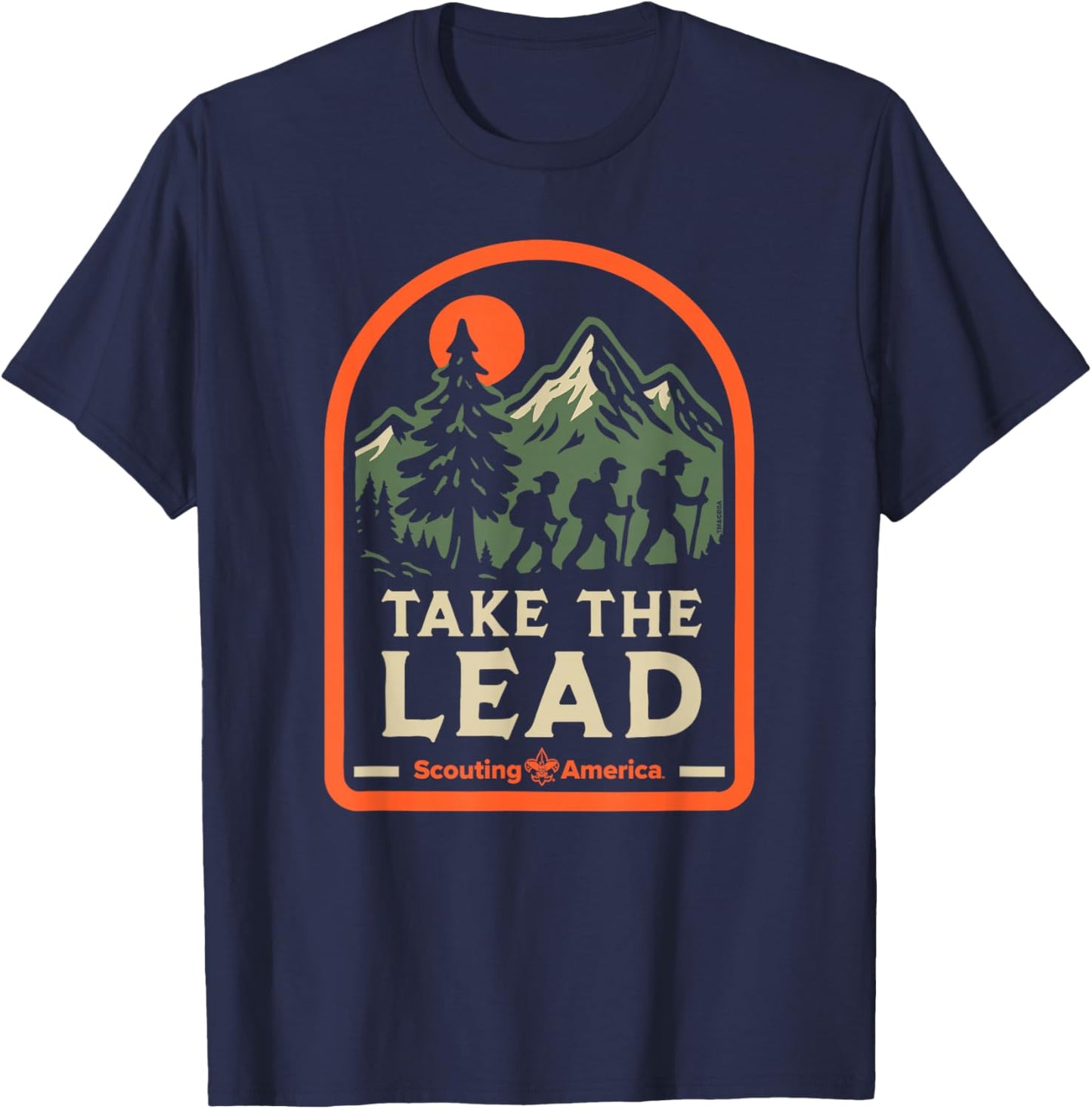 Take The Lead Scouting America Hiking Scouts BSA T-Shirt - T-Shirt | Navy