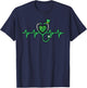 St Patricks Day Nurse Heartbeat Saint Pattys Scrub Top Women T-Shirt - T-Shirt | Navy