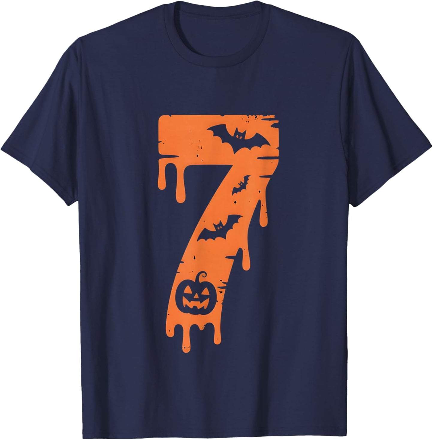 7 Number Meme 67 Six Seven Halloween T-Shirt - T-Shirt | Navy