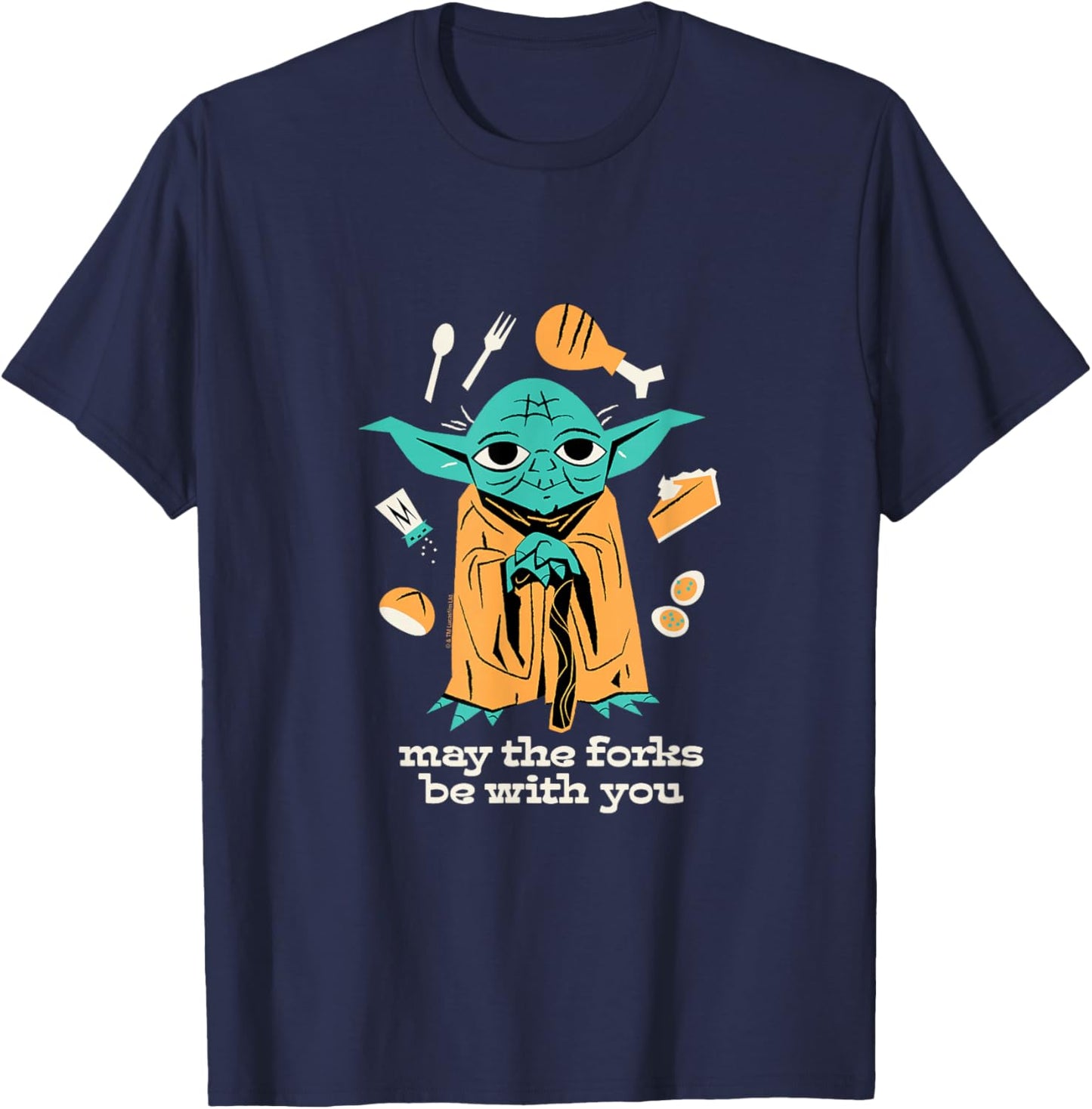 Star Wars Classic - May The Forks Be With You T-Shirt - T-Shirt | Navy