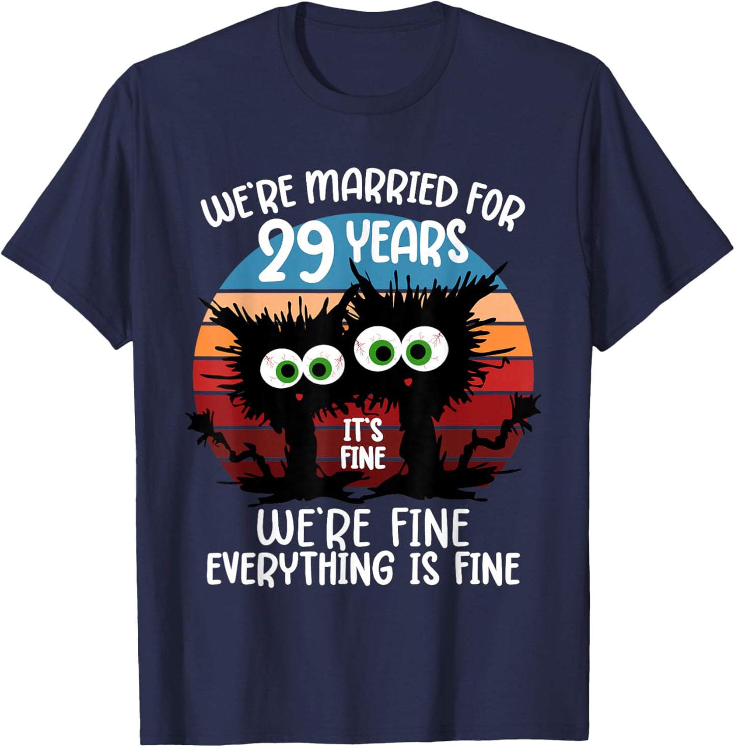 We're Married for 29 Years T-Shirt - T-Shirt | Navy