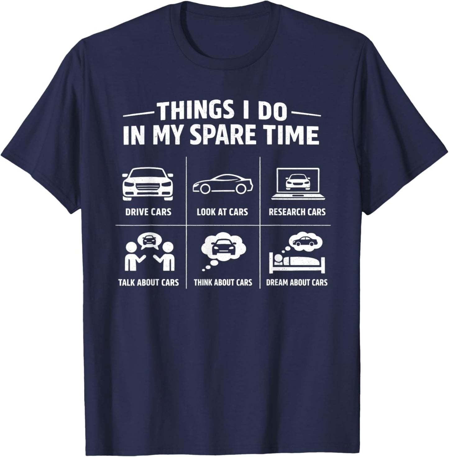 Things I Do in My Spare Time Mechanic Garage Car Enthusiast T-Shirt - T-Shirt | Navy