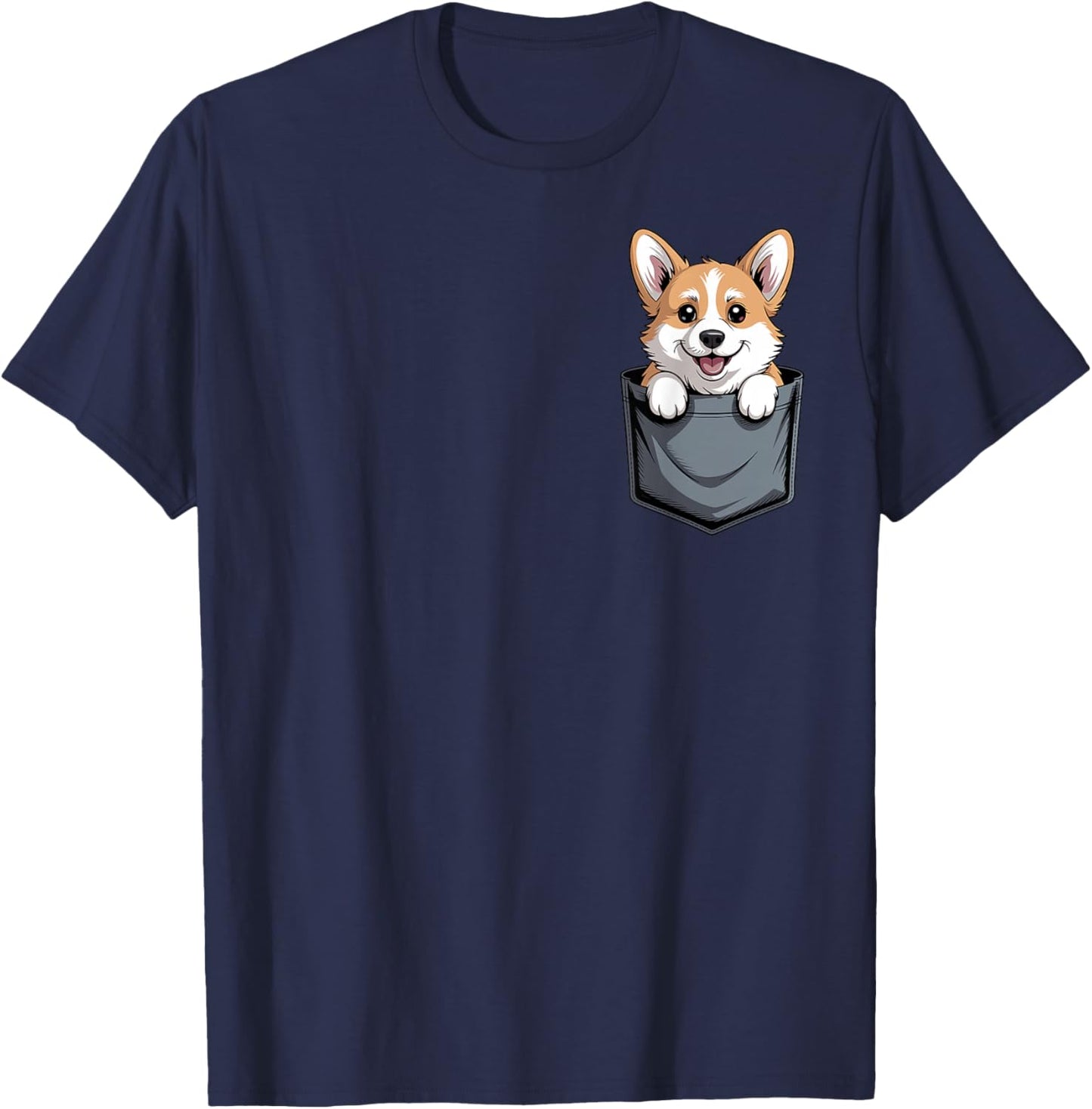 Funny Corgi Design Women Welsh Corgi Dog Lover T-Shirt - T-Shirt | Navy