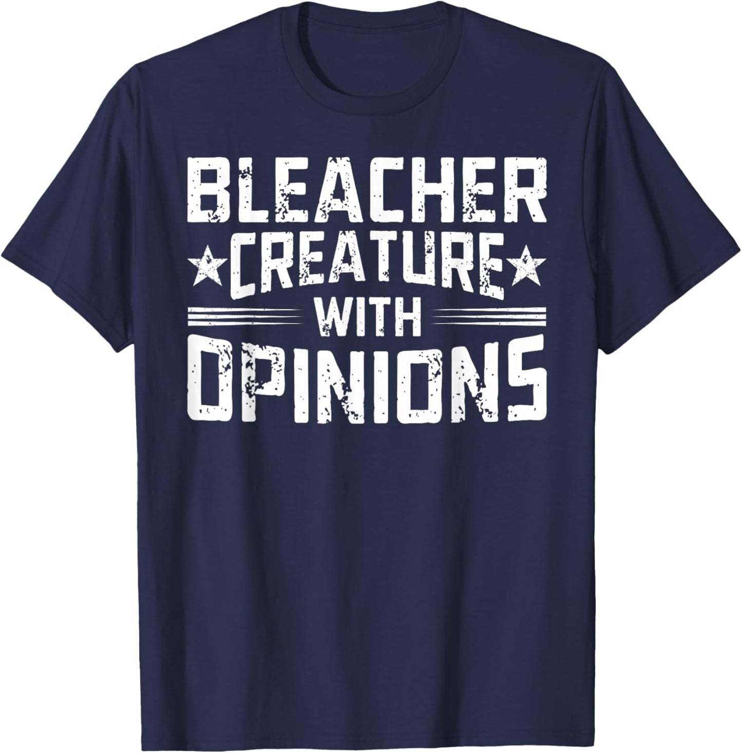 Bleacher Creature with Opinions Retro Funny Sports Fan Women T-Shirt - T-Shirt | Navy