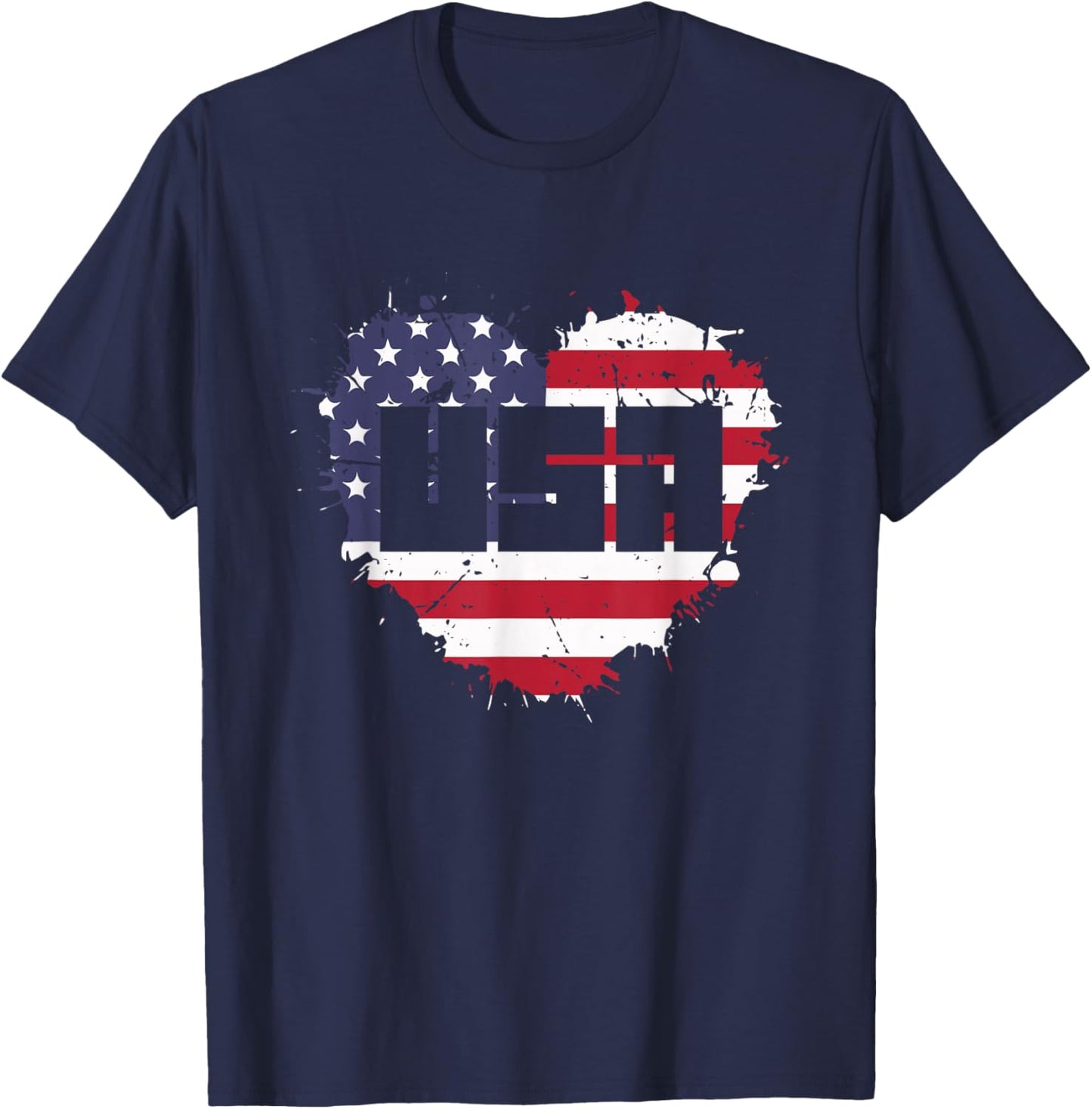 USA America is Love T-Shirt - T-Shirt | Navy