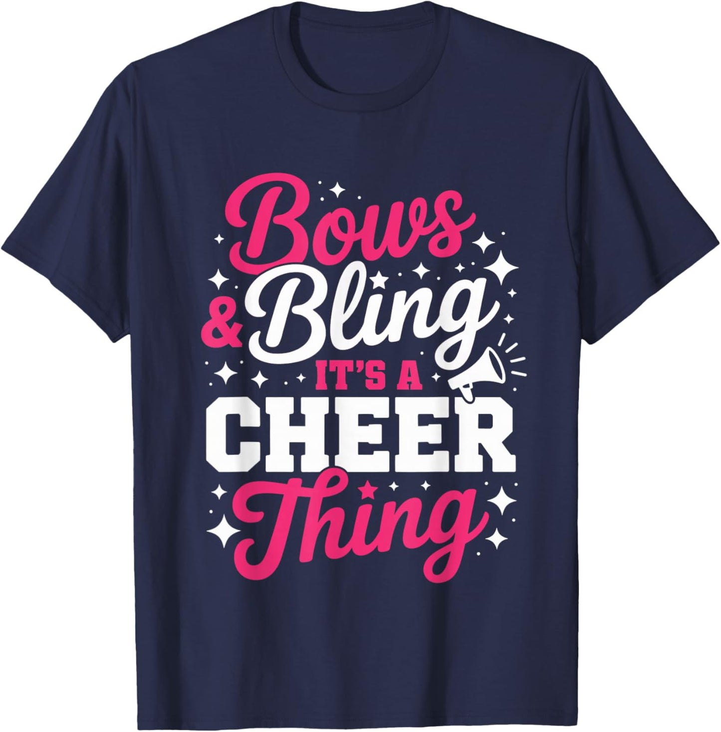 Bows & Bling It's A Cheer Thing Funny Cheerleading T-Shirt - T-Shirt | Navy