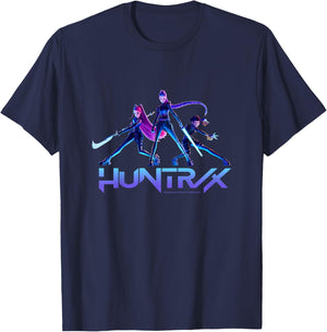 Kpop Demon Hunters Huntrix Ready for Battle Poses T-Shirt - T-Shirt | Navy