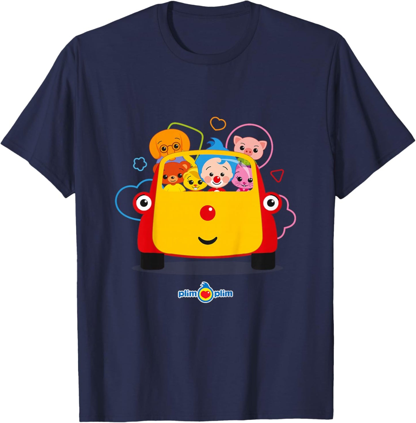 Plim Plim and Friends with Tuni — Fun Adventures T-Shirt - T-Shirt | Navy