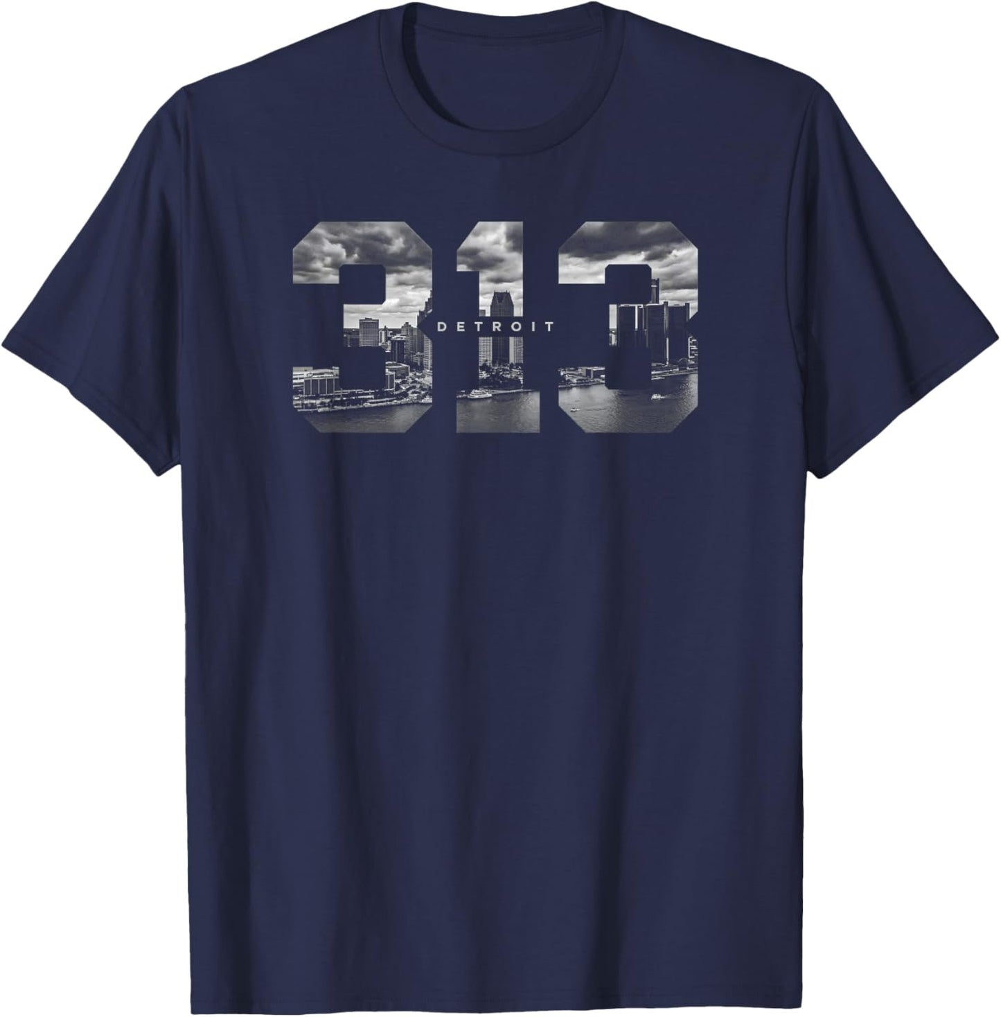 Detroit Michigan Area Code 313 Detroit T-Shirt - T-Shirt | Navy