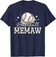 Baseball Memaw Sport Baseball Player T-Shirt - T-Shirt | Navy