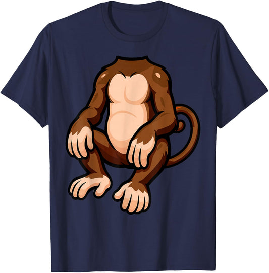 Monkey Adult Kids Halloween Costume T-Shirt - T-Shirt | Navy