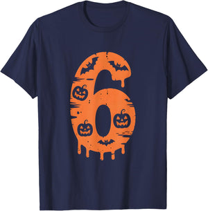 6 Number Meme 67 Six Seven Halloween T-Shirt - T-Shirt | Navy