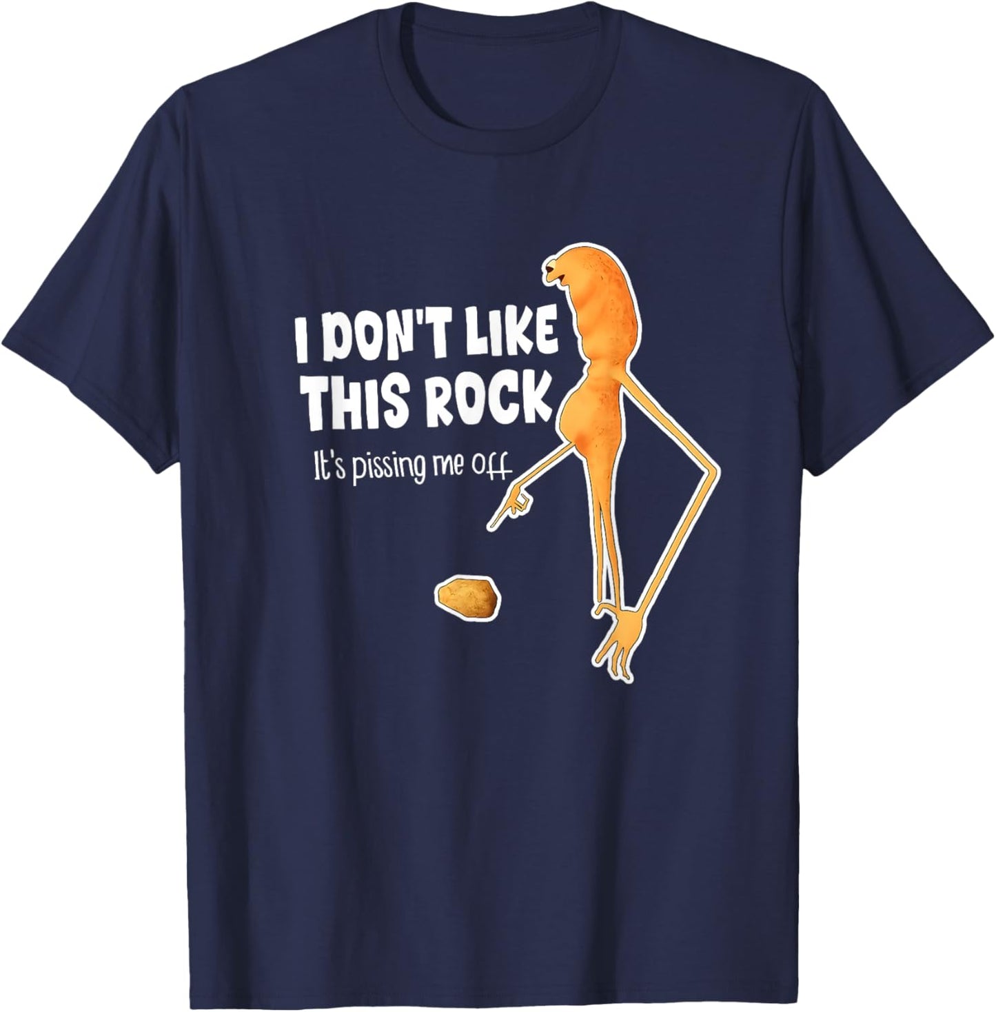 Funny Marcus The Worm Meme i Don't Like This Rock T-Shirt - T-Shirt | Navy