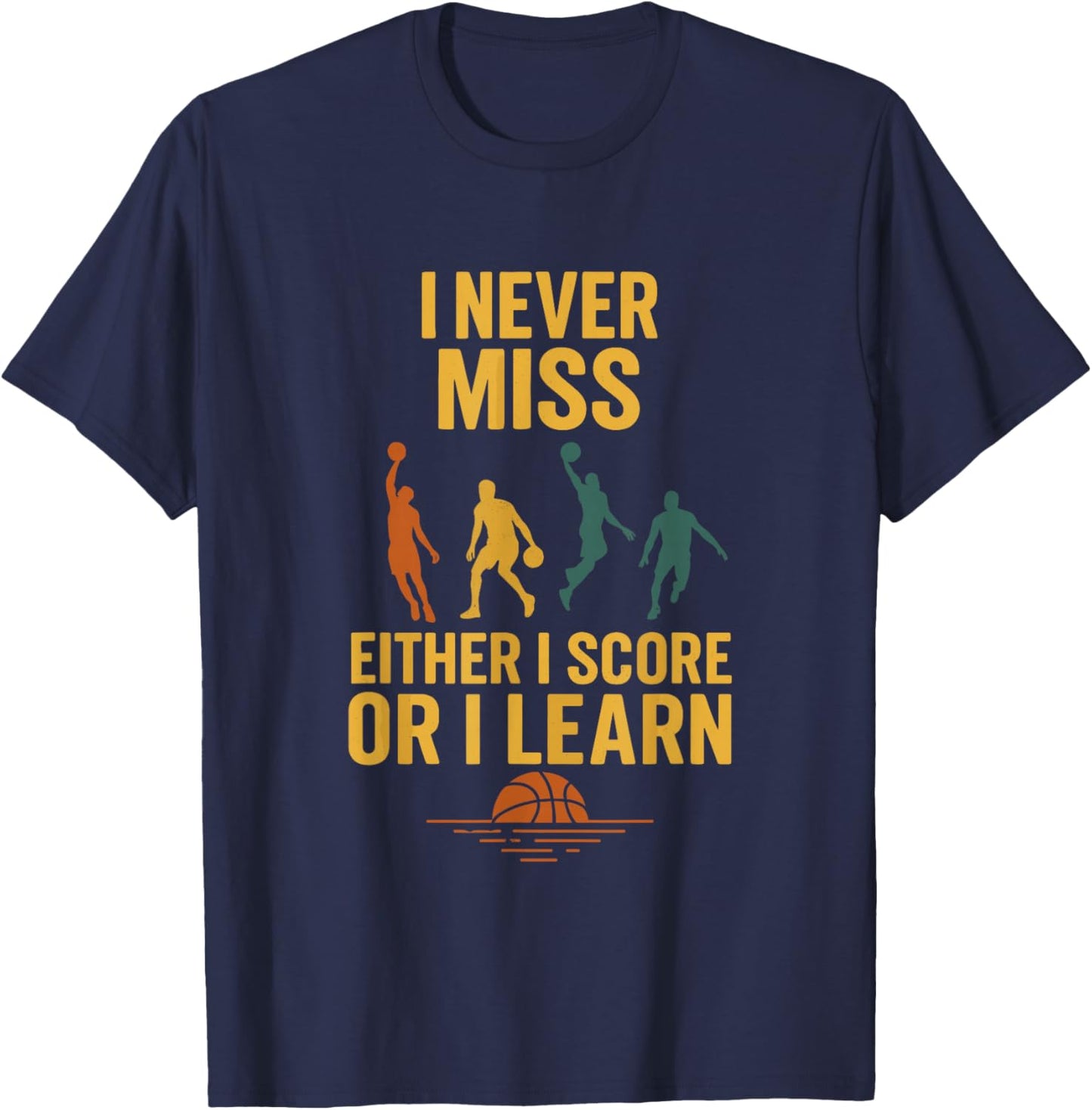 Basketball Shirt Boys Girls Men Women Youth Kids Players T-Shirt - T-Shirt | Navy