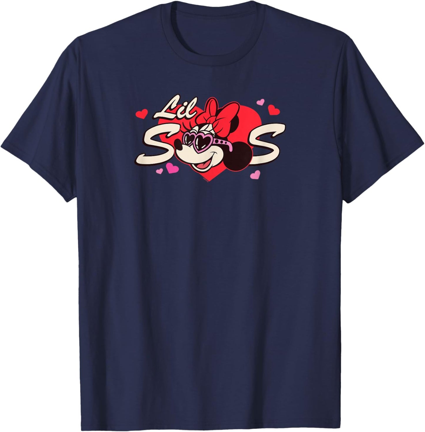 Disney Valentine's Day Lil Sis Gift Family Matching Trip T-Shirt - T-Shirt | Navy