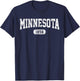 Minnesota Throwback MN State Vintage Est. 1858 Minnesota T-Shirt - T-Shirt | Navy